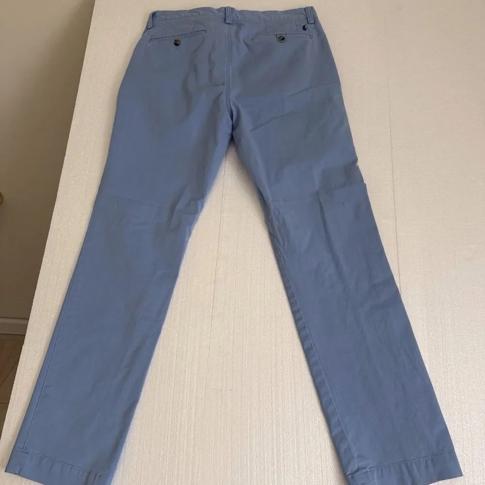 Polo Ralph Lauren Men's 32x32 Light‎  blue Stretch Straight Fit Chino Pants